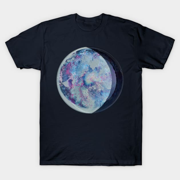 Paintslick moon T-Shirt by Qur0w